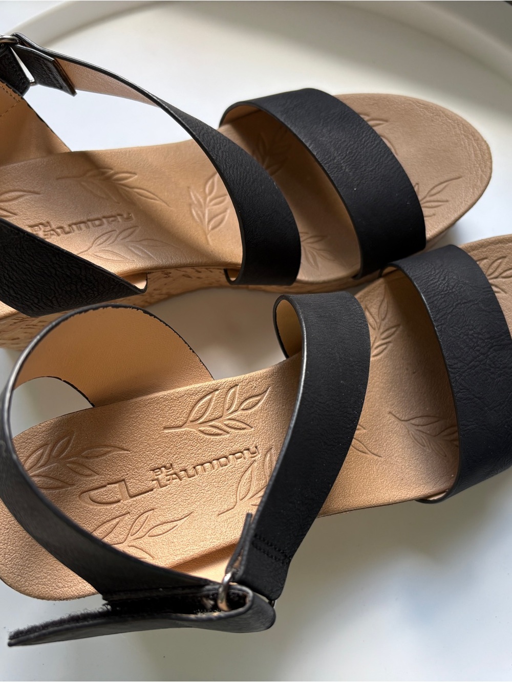 Women's Black Strappy Comfort Sandals
